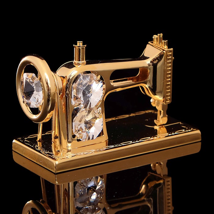 Сувенир «Швейная машинка», 7×3,5×5 см, с кристаллом Сваровски