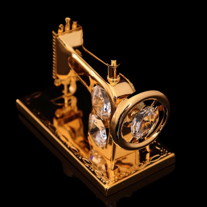 Сувенир «Швейная машинка», 7×3,5×5 см, с кристаллом Сваровски
