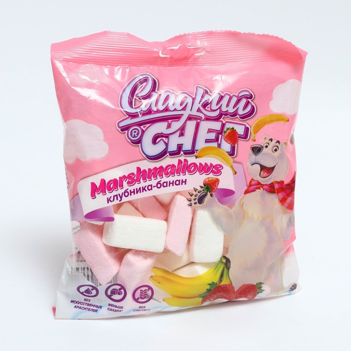 

Конфеты Сладкий Снег Marshmallows вк.Клубники и Банана 70г
