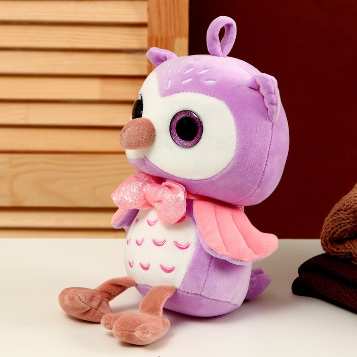 Мягкая игрушка «Совёнок», 23 см, цвет фиолетовый игрушка мягкая пушистик совёнок сиреневый 22 см