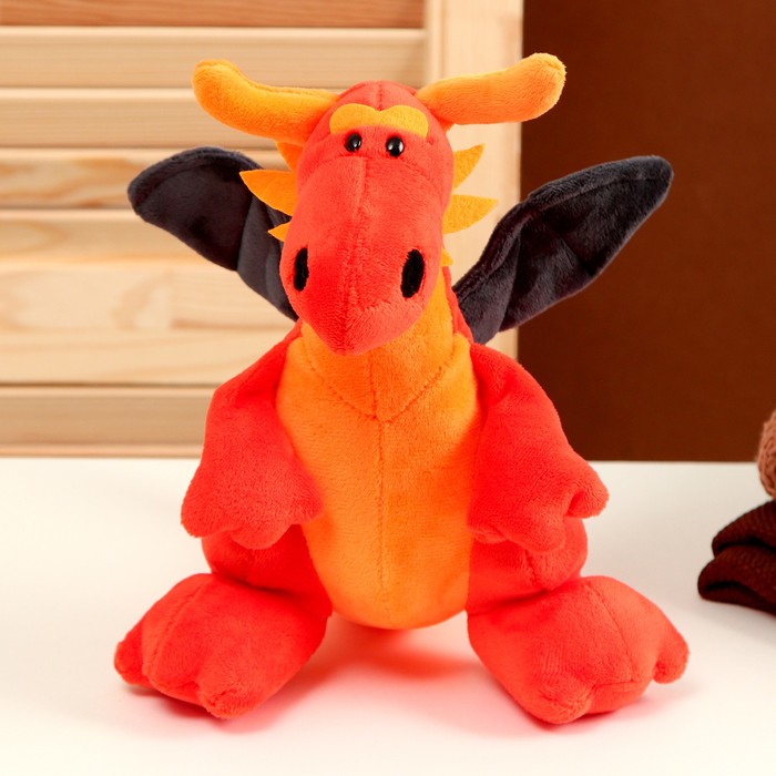 Мягкая игрушка «Дракон», 22 см, цвет оранжевый мягкая игрушка дракон 25 см цвет сиреневый