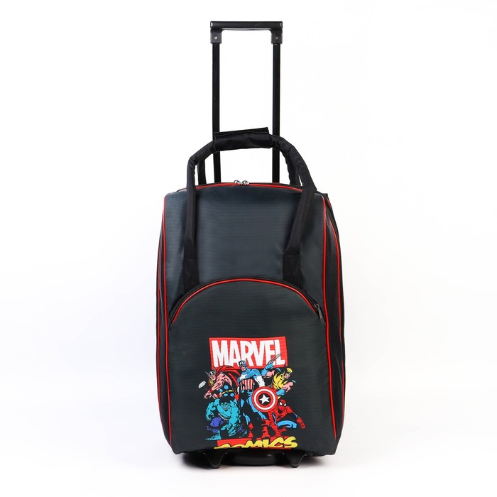 фото Чемодан с сумкой marvel comics heroes 52*21*34 см, отдел на молнии, н/карман, черный