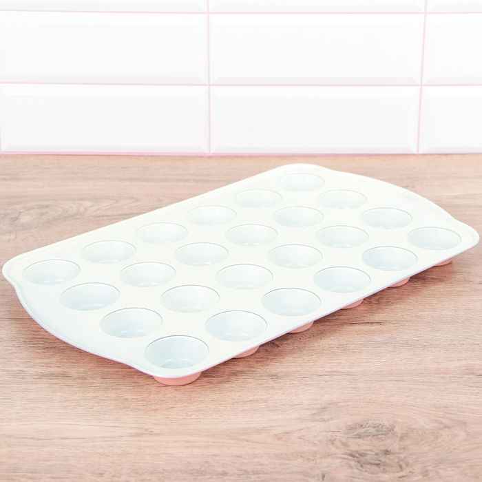 Форма для выпечки с керамическим покрытием "Флёри. Круг" 24 ячейки, ячейка d=5 см