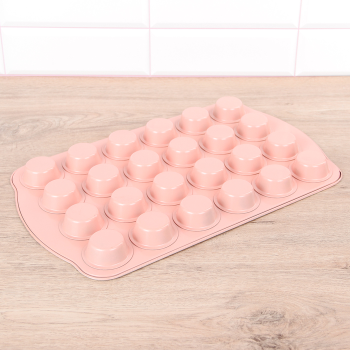 Форма для выпечки с керамическим покрытием "Флёри. Круг" 24 ячейки, ячейка d=5 см