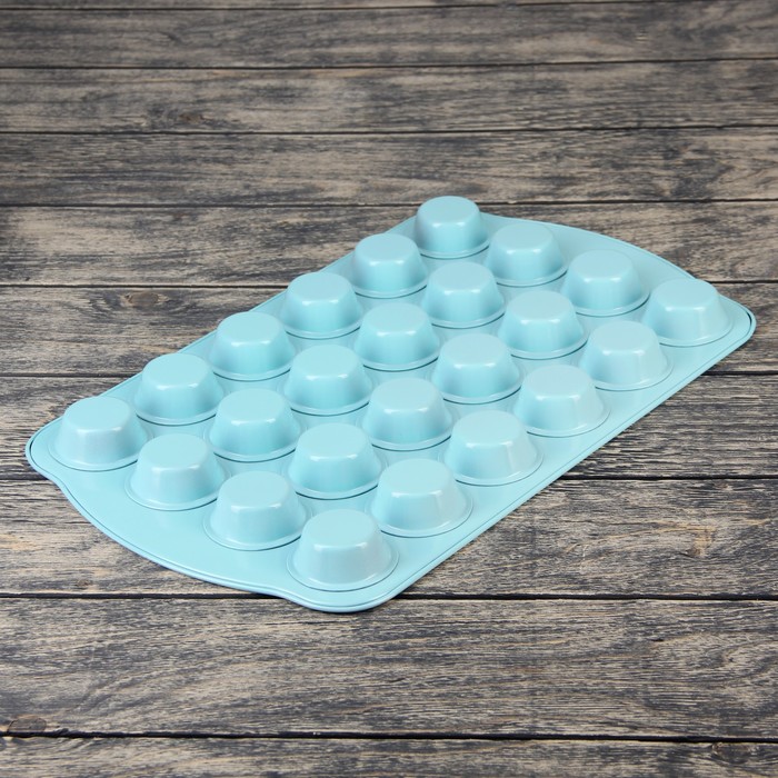 Форма для выпечки с керамическим покрытием "Флёри. Круг" 24 ячейки, ячейка d=5 см