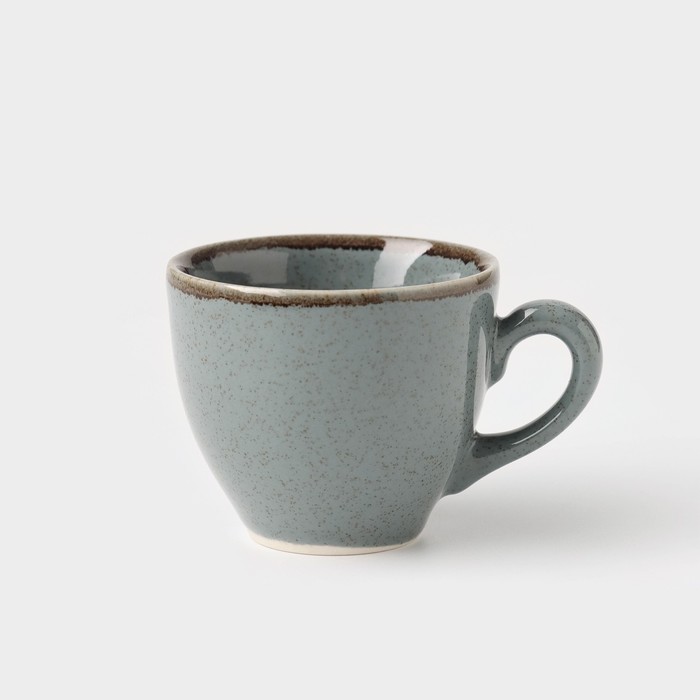 Чашка кофейная Pearl, 90 мл, цвет синий, фарфор чашка кофейная dark grey 80 мл фарфор цвет тёмно серый