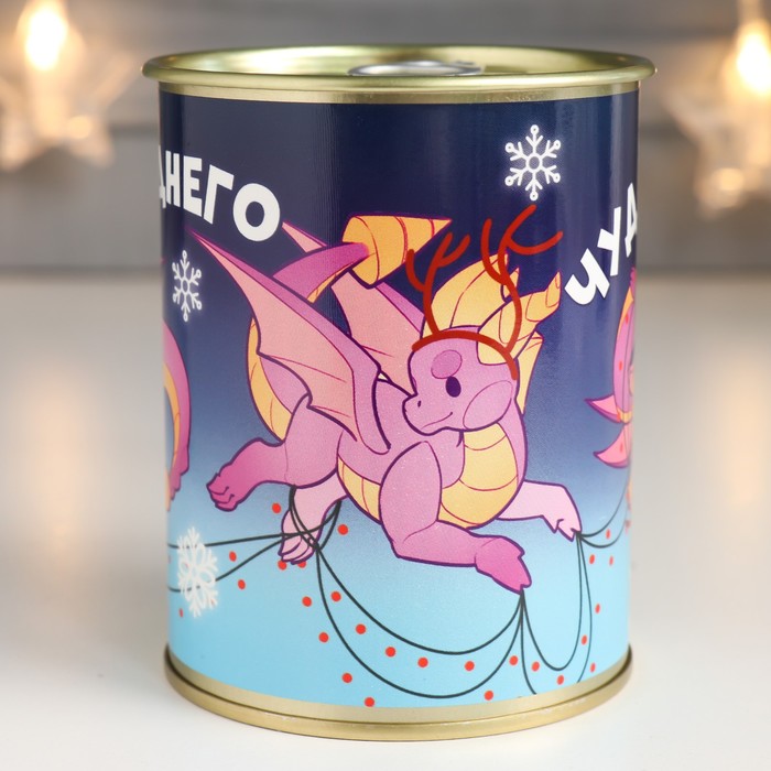 

Подарок носки в банке "Новогоднего чуда" (женские, белые)