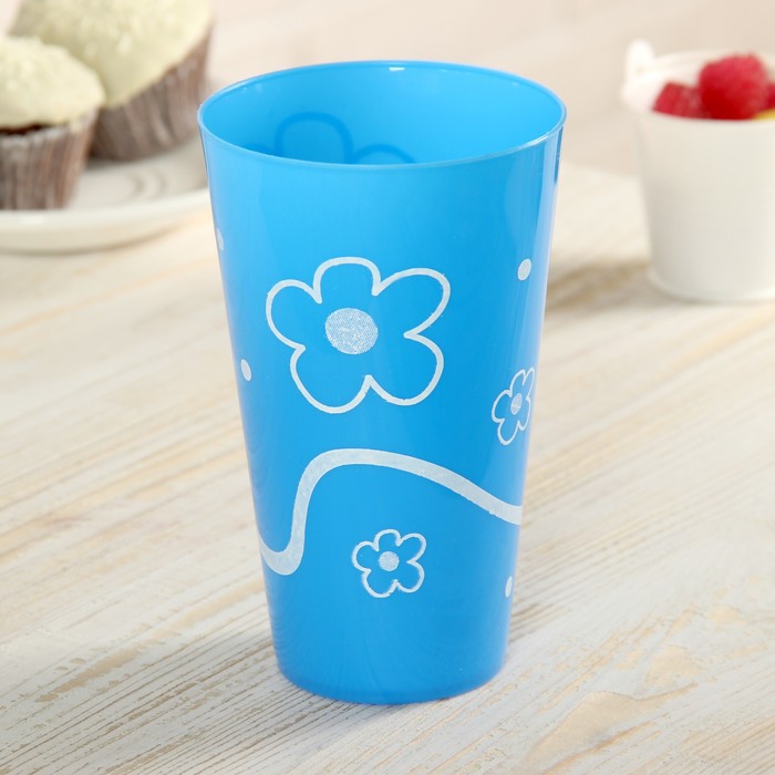 Набор стаканов 280 мл "Цветок", 4 шт, цвета МИКС