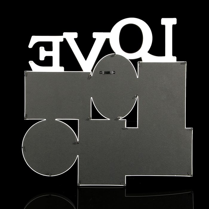 Фоторамка на 6 фото 10х15 см, 13х13 см "Любовь" белая