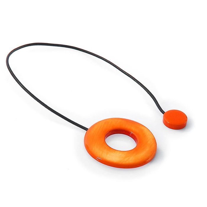 Подхват для штор "Кольцо", d=6,5см, цвет оранжевый