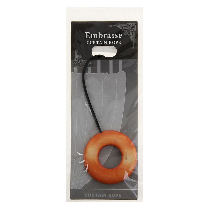Подхват для штор "Кольцо", d=6,5см, цвет оранжевый