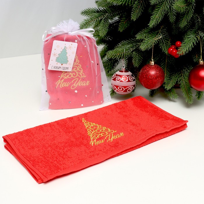 

Полотенце махровое New Year 30х60 см, 100% хлопок, 340 г/м2