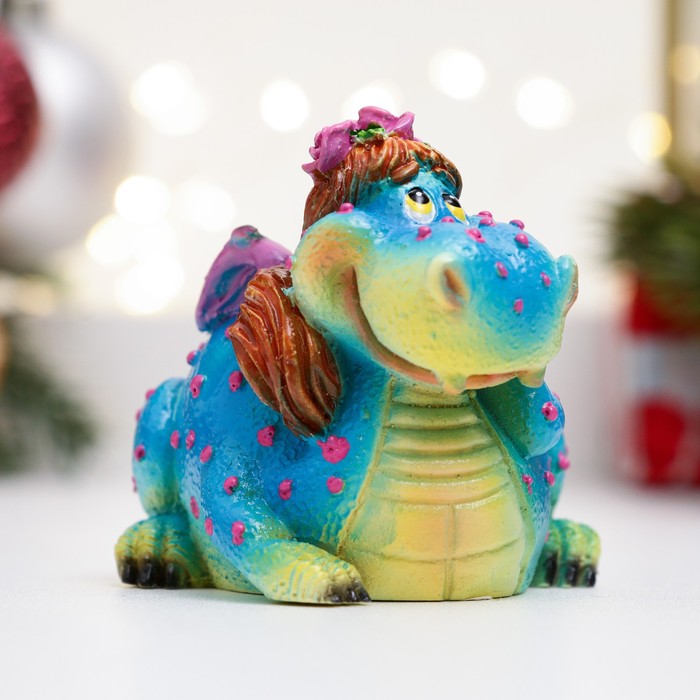 

Фигура "Девочка-дракоша" синяя, 7,5х6х6см