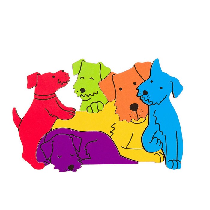 

Мозаика Puzzle 2 в 1, из дерева «Кошки и собаки»