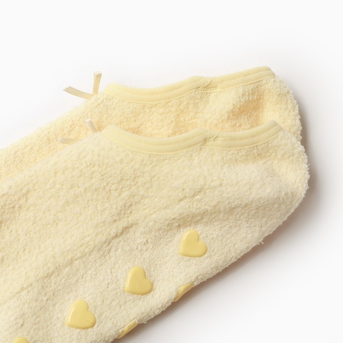 фото Носки женские укороченные нескользящие, цвет желтый, размер 36-39 r&s