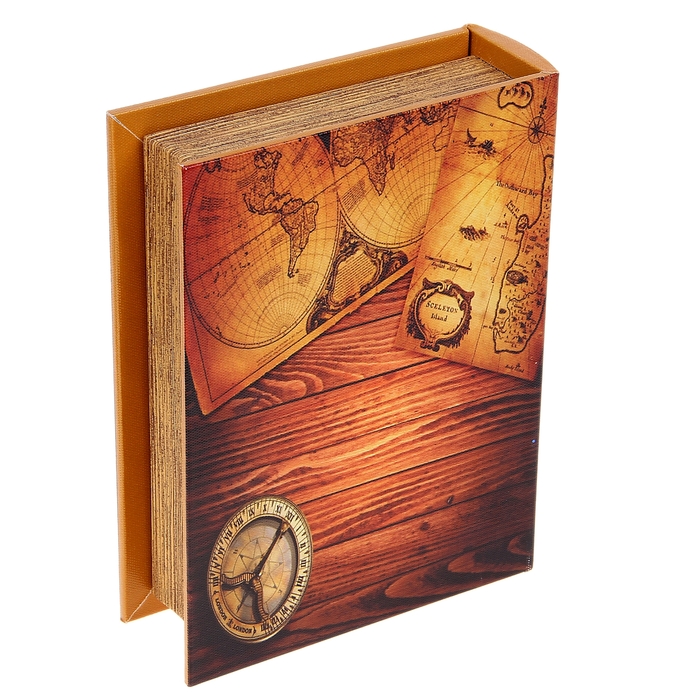 Шкатулка "Компас и карты"