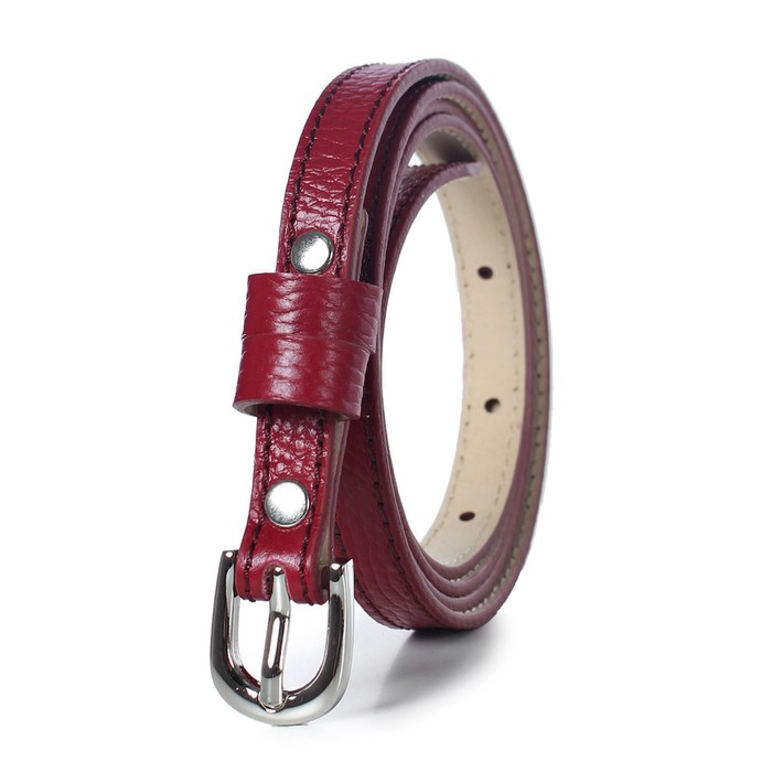 

Ремень поясной женский натуральная кожа 49620 красный 125х1,2х0,3 см