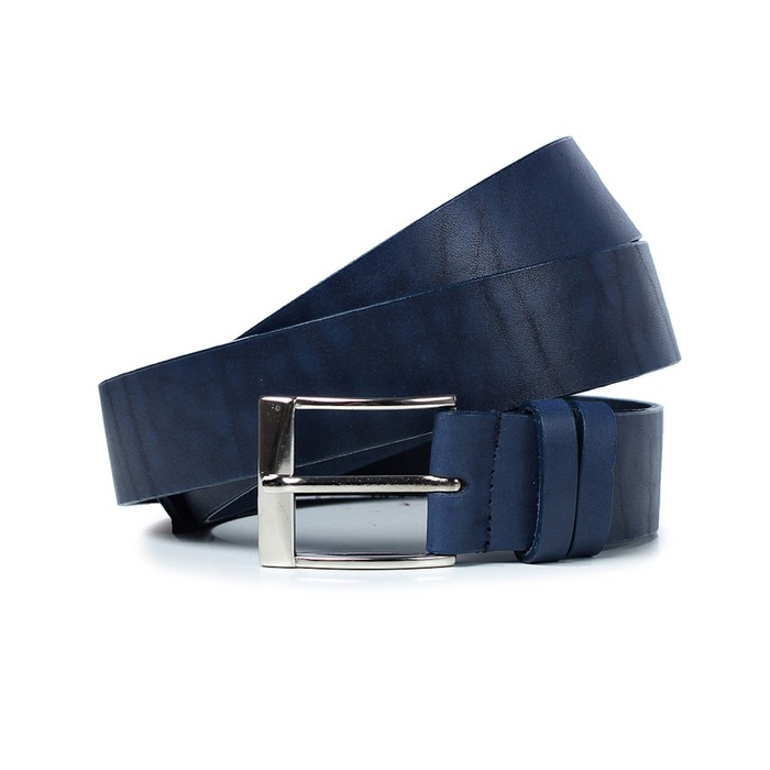 

Ремень поясной мужской натуральная кожа 4919 синий 115х3,8х0,3 см