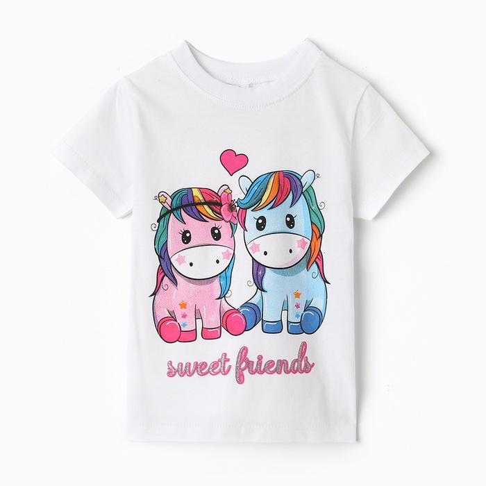 

Футболка для девочки, цвет белый, рост 104 см