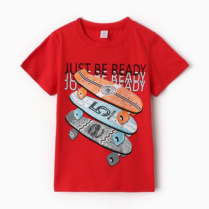 

Футболка для мальчика, цвет красный, рост 128 см