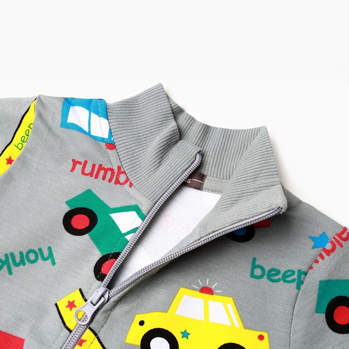 фото Толстовка для мальчика, цвет серый, рост 98 см bonito