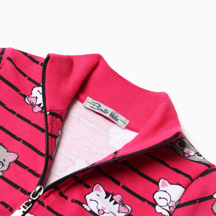 фото Толстовка для девочки, цвет фуксия, рост 86 см bonito