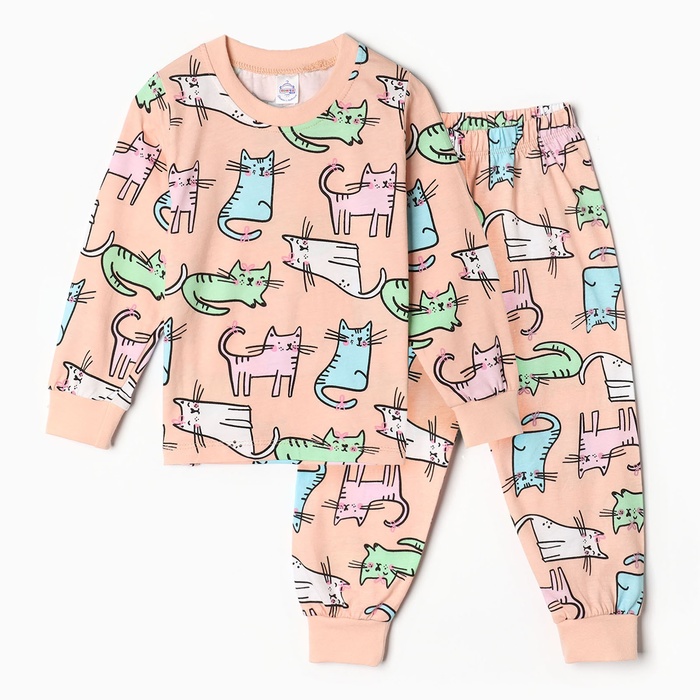 Пижама для девочки, цвет пудра, рост 104 см пижама для девочки цвет сиреневый кошка рост 104 см