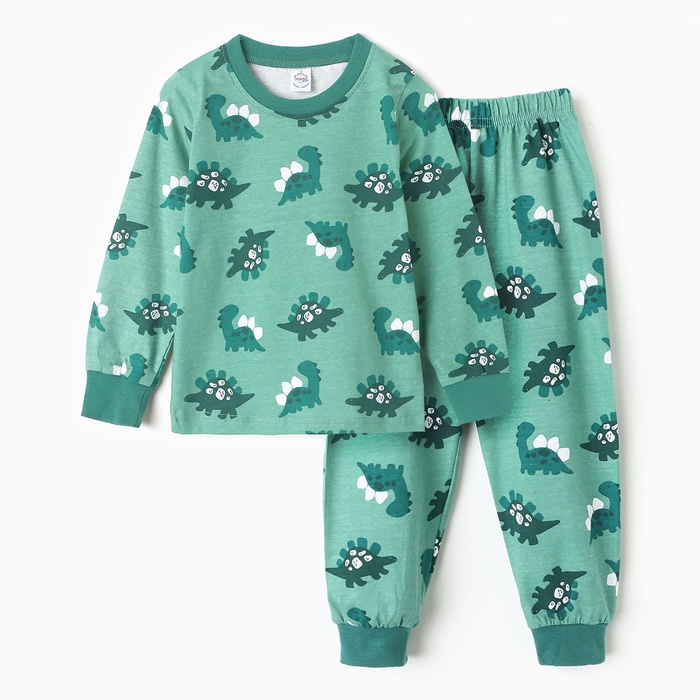 

Пижама для мальчиков, цвет зеленый, рост 122 см