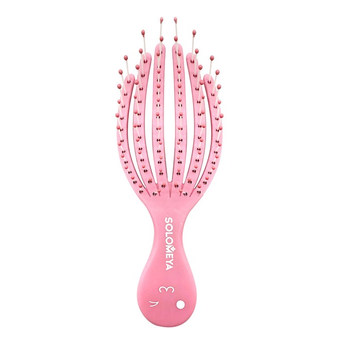 цена Расчёска-мини для сухих и влажных волос Solomeya «Розовый осьминог»