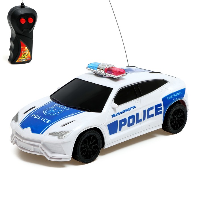 Машина радиоуправляемая «Полиция», работает от батареек, цвет бело-синий машина радиоуправляемая полиция работает от батареек
