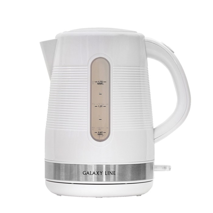 

Чайник электрический Galaxy LINE GL 0225, металл, 1.7 л, 2200 Вт, белый