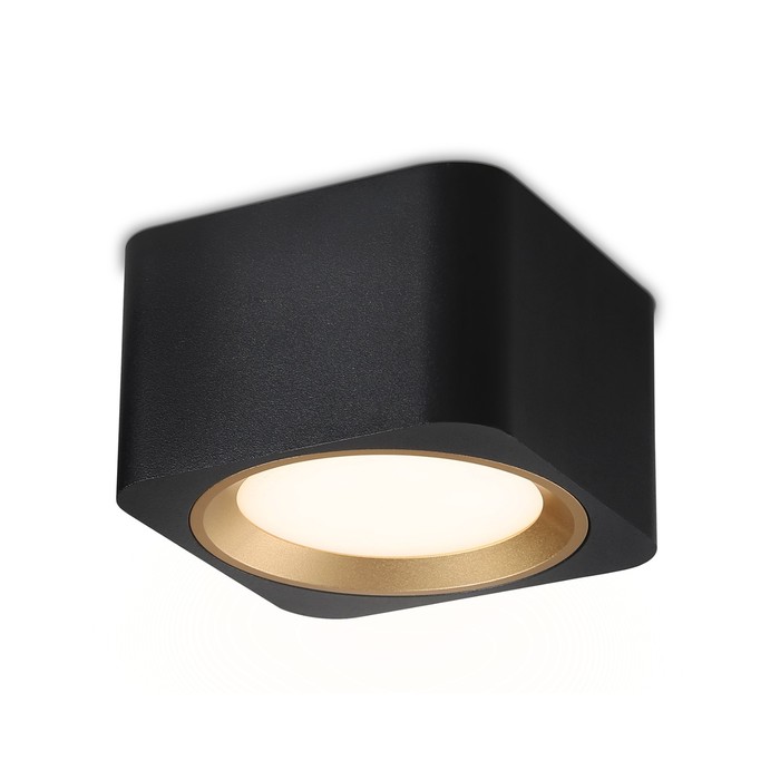 

Светильник накладной со сменной лампой Ambrella light, Techno, TN70832, GX53, цвет чёрный, золото