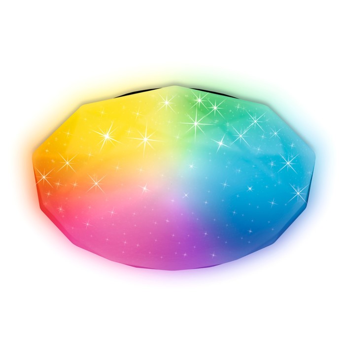 

Светодиодный светильник c подсветкой RGB Ambrella light, Dance, FF418, LED, 80 Вт, 6000Lum, 3000-6400К, цвет белый