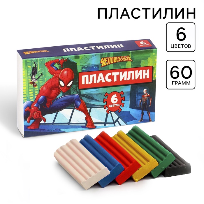 Пластилин 6 цветов 60 г 