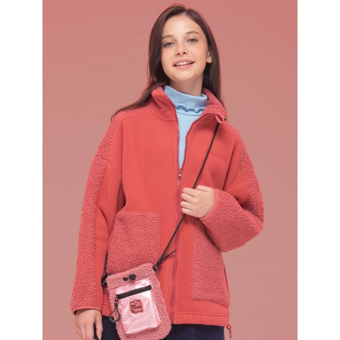 Куртка для девочек, рост 92 см, цвет красный