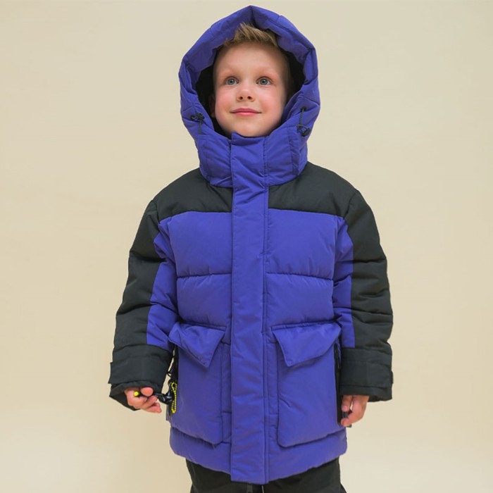Куртка для мальчиков, рост 116 см, цвет фиолетовый куртка кожаная для мальчиков рост 116 см