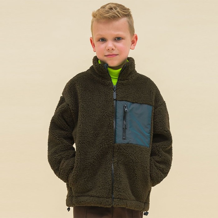 Куртка для мальчиков, рост 116 см, цвет шоколадный куртка кожаная для мальчиков рост 116 см