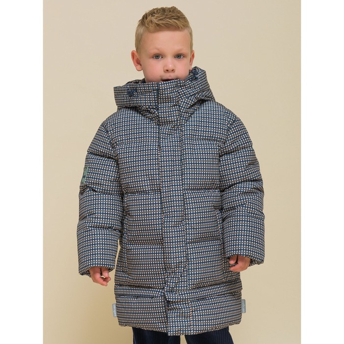 фото Куртка для мальчиков, рост 128 см, цвет синий pelican