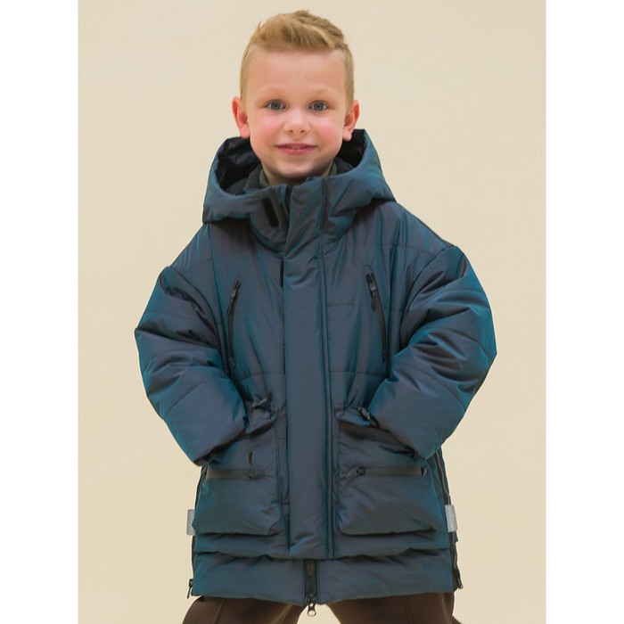 фото Куртка для мальчиков, рост 128 см, цвет чёрный pelican