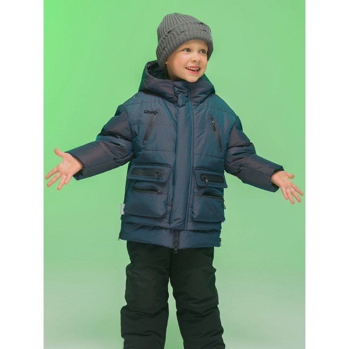 Куртка для мальчиков, рост 134 см, цвет чёрный куртка для мальчиков рост 134 см цвет лёд