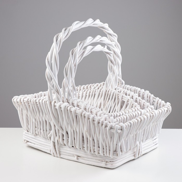 

Набор корзин, 3 шт, 45x35X13/40 см, 37x27X10/34 см, 29x19х7/28 см, лоза