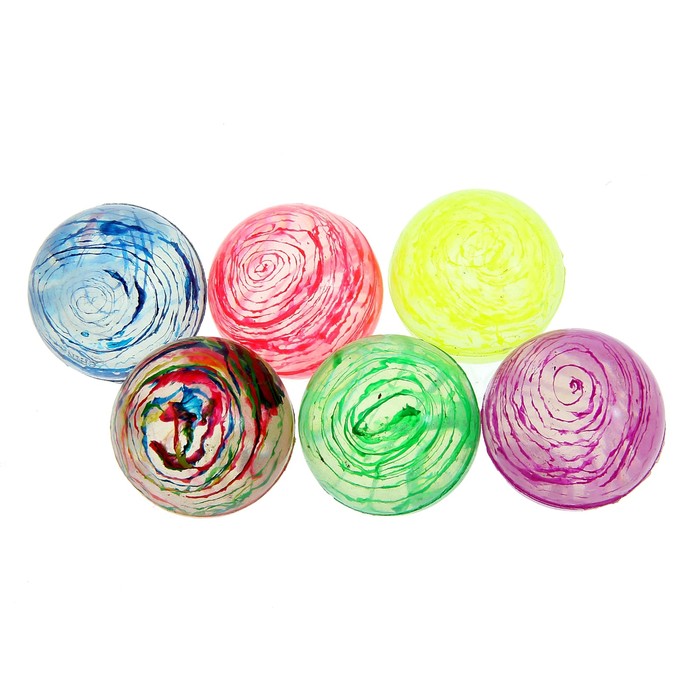 Мяч каучуковый "Полосатики" 4,5 см, цвета МИКС