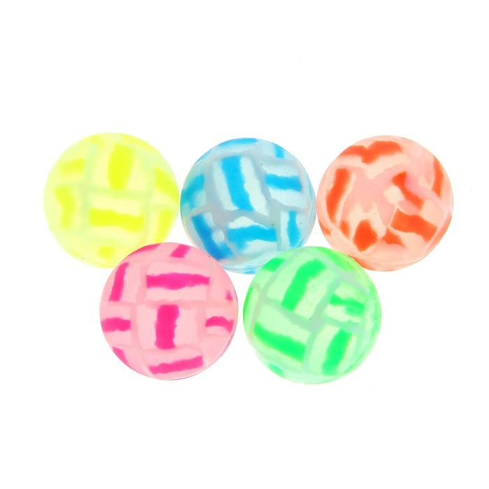 Мяч каучуковый «Трещины», 2,5 см, цвета МИКС