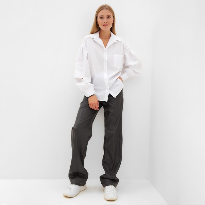 

Блузка женская MINAKU: Casual collection цвет белый, р-р 48