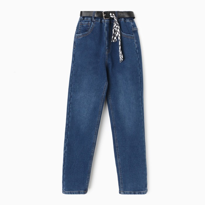 Джинсы для девочек, НАЧЁС, цвет синий, рост 158-164 см джинсы для девочек начёс цвет серый рост 164 см