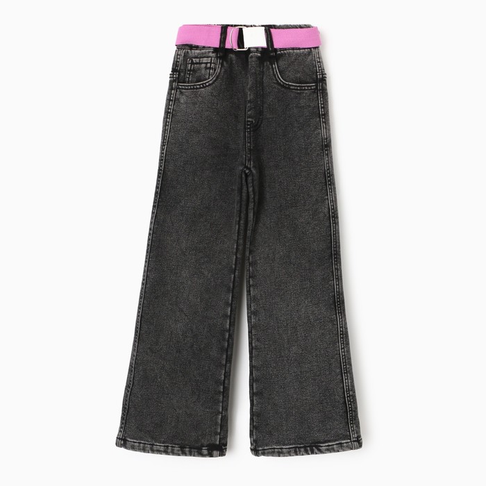 Джинсы для девочек, НАЧЁС, цвет серый, рост 128 см джинсы для девочек начёс цвет серый рост 164 см