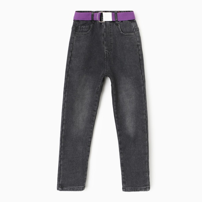 Джинсы для девочек, НАЧЁС, цвет серый, рост 134 см джинсы для девочек начёс цвет серый рост 164 см