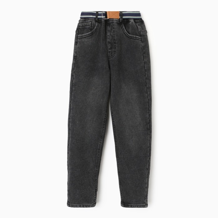 Джинсы для мальчика, НАЧЁС, цвет серый, рост 158-164 см джинсы для девочек начёс цвет серый рост 164 см