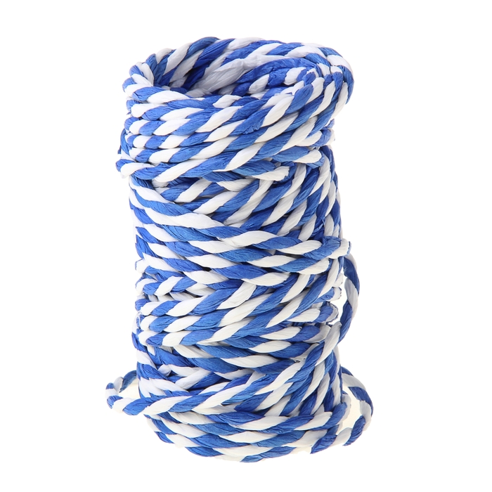 Шпагат декоративный, цвет синий с белым