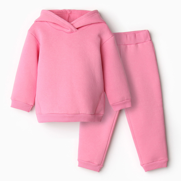 Комплект для девочки (толстовка, брюки), НАЧЁС, цвет розовый, рост 98 см брюки для девочки начёс цвет розовый рост 98 см